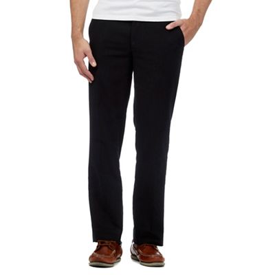 Maine New England Big and tall black buttoned moleskin trousers